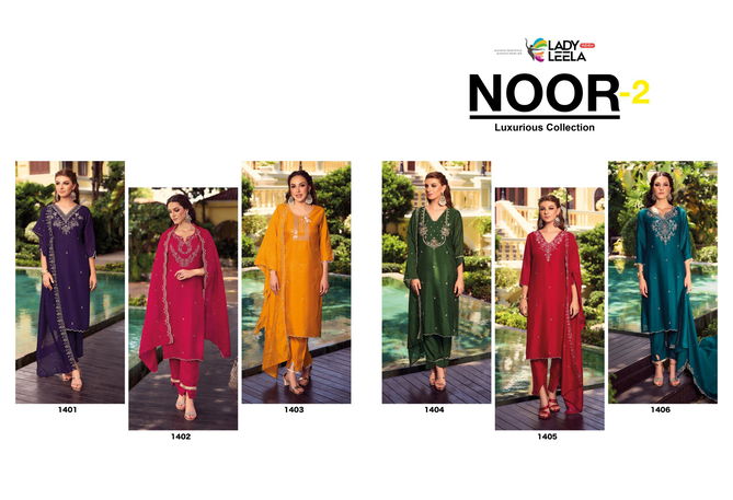 Noor 2 By Lady Leela Handwork Designer Kurti With Bottom Dupatta Wholesale Online
